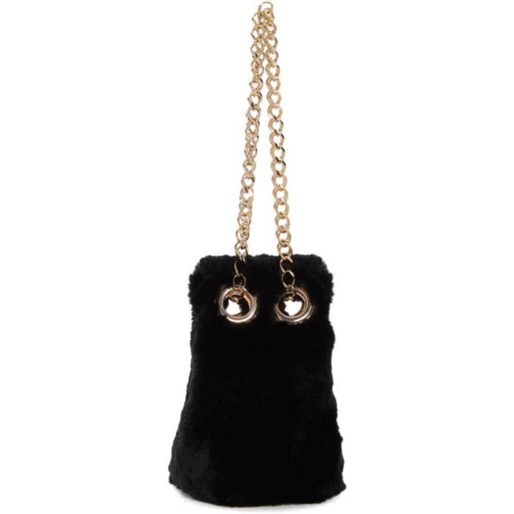 Yves Salomon black fur bucket bag SSENSE exclusive - Picture 3 of 5
